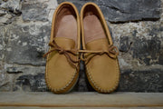 Unlined moose hide with rubber sole - Moccasin