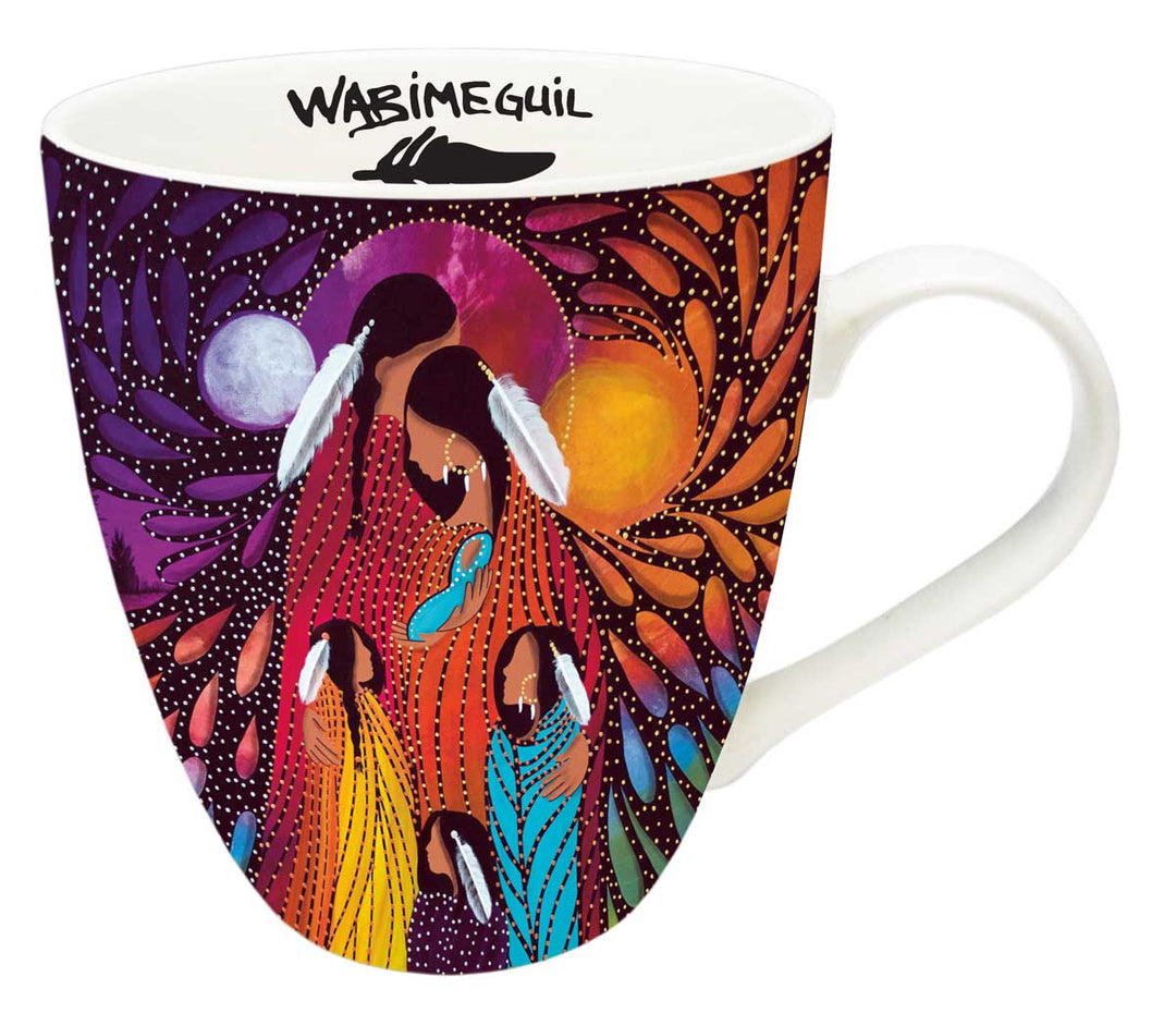 Colorful mug with artistic design Family