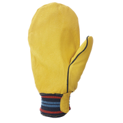 Tan Comfort Pile-Lined Leather Mitt-Mens