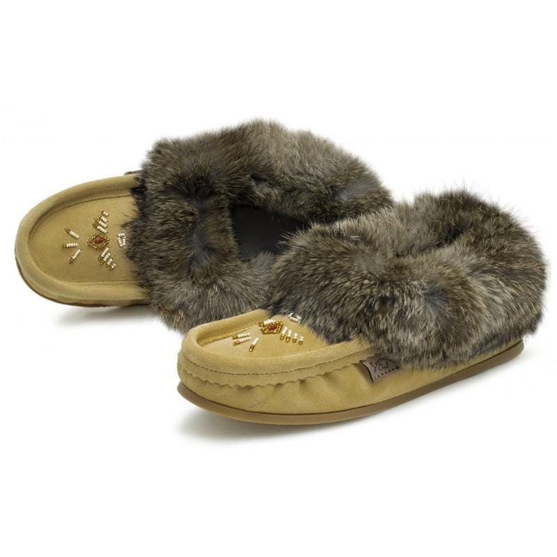 Moka Fur Trim Moccasin with Crepex Sole – Irving Rivers