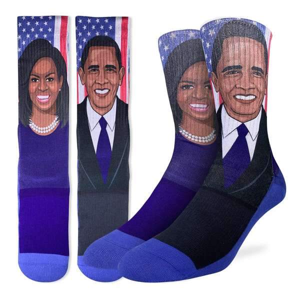 Michelle & Barack Obama Socks