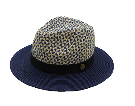 Blue with Beige Summer hat