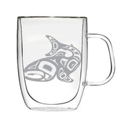 Jamie Sterritt Salmon Double-Wall Glass Mug