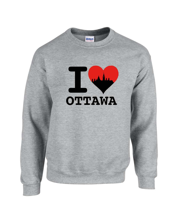 I Heart Ottawa Crew Neck Sweatshirt