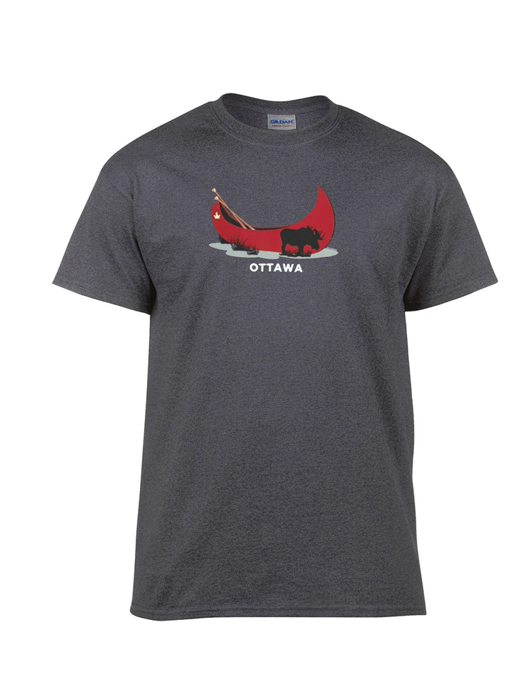 Moose with a Canoe Souvenir T-shirt